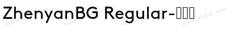 ZhenyanBG Regular字体转换